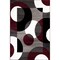 World Rug Gallery Modern Circles Soft Area Rug 3'3'' x 5' Burgundy 100BURGUNDY3X5 - alternate 10